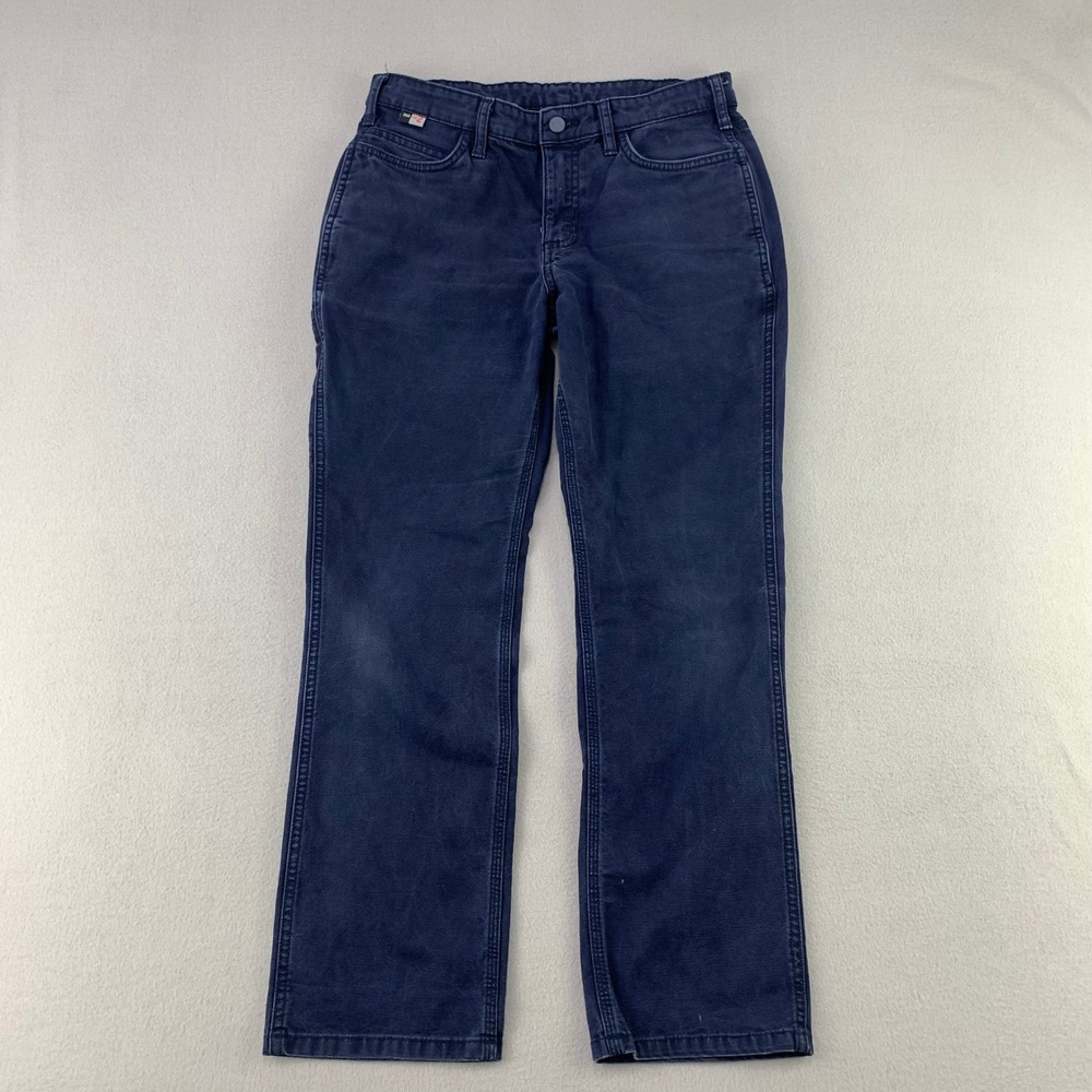 Carhartt FR Rugged Flex Pants Womens 8 Short Blue Flame Resistant CAT 2 Workwear